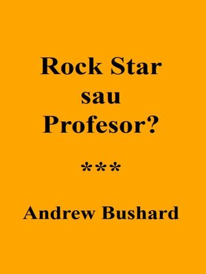 cover image of Rock Star sau Profesor?